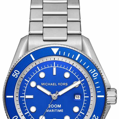 Montre en acier inoxydable pour hommes Michael Kors MK9160 Maritime Silver-Tone