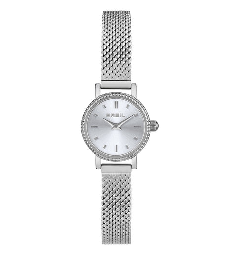 Breil Darling TW1934 Montre deux mains pour femmes - cadran argenté, bracelet en acier inoxydable