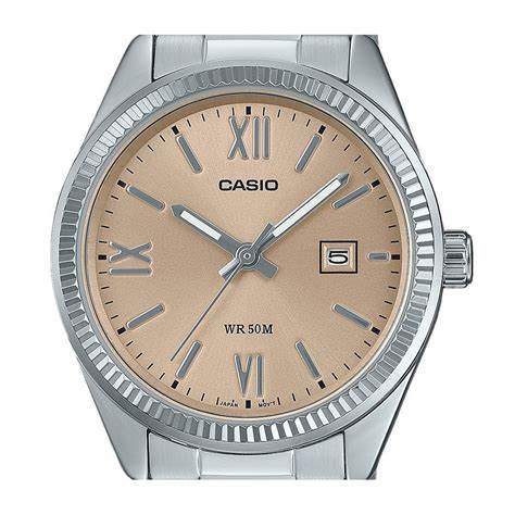 CASIO & VINTAGECasio LTP - 1302DD - 4A2VDF Women's Watch - Silver Band, Champagne DialWATCHESEcecile