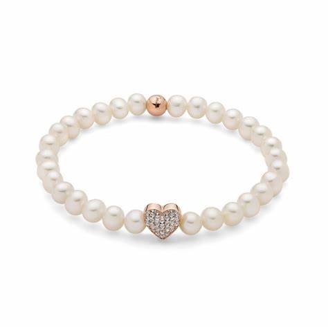 MILUNAMiluna PBR3506R - TPZ Women's Bracelet - 925 Silver with White Pearls and Heart DesignJEWELRYEcecile