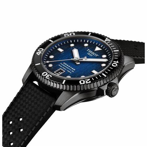 Tissot Seastar 1000 Powermatic 80 T120.807.37.041.00 Reloj automático para hombre - 40mm Acero inoxidable recubierto de PVD, esfera azul degradado