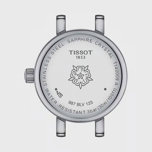 Reloj Tissot Lovely Round T1400091611100 para mujer - Caja de acero inoxidable, correa de piel roja