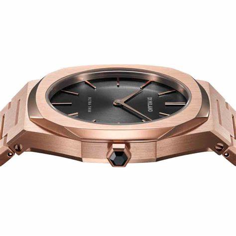 D1 MILANOD1 Milano Ultra Thin UTBL06 Rose Night Women's Watch - 34mm Rose Gold Stainless Steel, Black DiaWATCHESEcecile