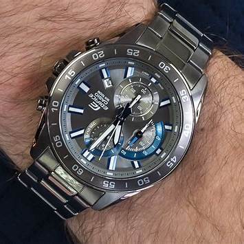 CASIO EDIFICECasio Edifice EFV - 550GY - 8AVUEF Men's Chronograph Watch – Grey Dial, Stainless Steel BraceletWATCHESEcecile