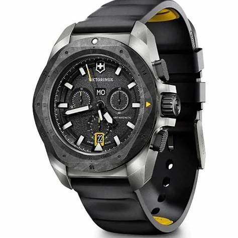 VICTORINOXVictorinox I.N.O.X. Chrono Men's Watch V242011 – Black Dial, Black Rubber StrapWATCHESEcecile