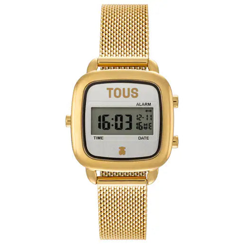 TOUS D-Logo Mini Digital Watch 3000139500 - Bracelet en acier inoxydable doré