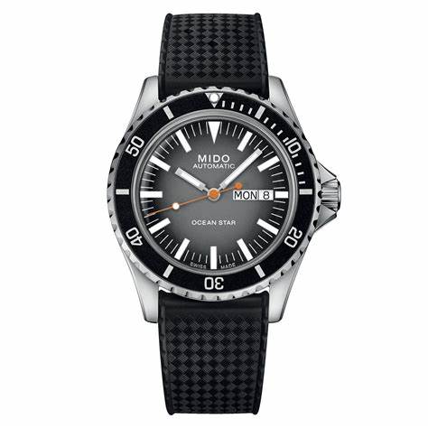 Mido Montre Homme Ocean Star Tribute Gradient M026.830.17.081.00 Automatique - Cadran gris dégradé, bracelet caoutchouc noir