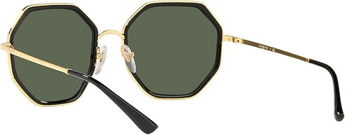 Occhiali da sole Vogue VO4224S da donna - Montatura irregolare in metallo da 55 mm, lenti verde scuro, finitura oro/nero