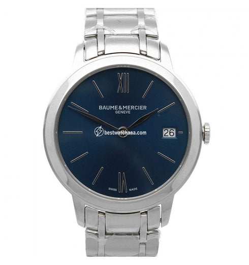 BAUME&MERCIERBaume & Mercier Classima MOA10477 Women's Quartz Watch - 31mm Stainless Steel Case, Sun - Satin Blue Dial, Roman Numerals, Stainless Steel BraceletWATCHESEcecile