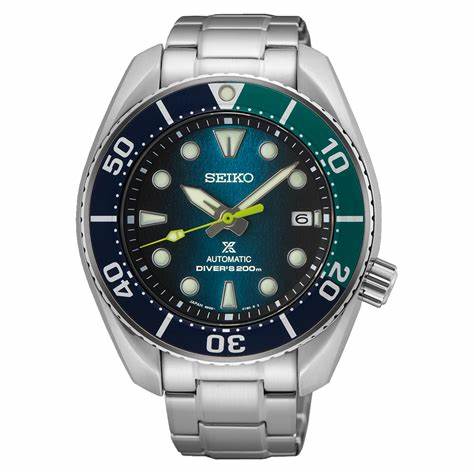 Seiko SPB431J1 Reloj de buceo automático Prospex para hombre - Esfera azul-verde, Acero inoxidable