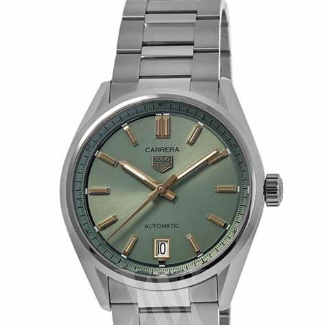 TAG Heuer Carrera Date WBN2312.BA0001 Women's Watch - Green Dial, Steel Bracelet