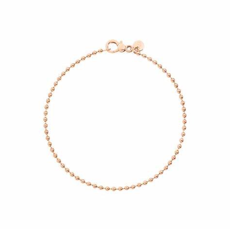 DODODoDo Bollicine Bracelet DBC4004BOLLIZRI9RM – 9K Rose Gold, Polished Bead Design, Size MJEWELRYEcecile