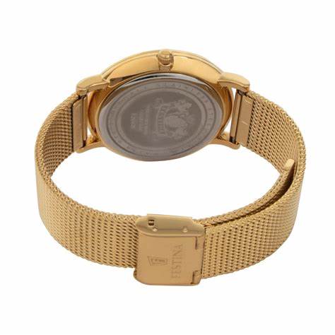 FESTINAFestina F20476/1 Women's Quartz Watch – Gold Stainless Steel, 38mm, Silver DialWATCHESEcecile
