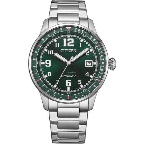 CITIZENCitizen NJ0190 - 51X Automatic Men's Watch - Green Dial, Stainless Steel BraceletWATCHESEcecile
