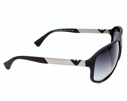 Emporio Armani EA4029 5063/8G Men's Sunglasses - Black Rubber Frame, Grey Gradient Lenses, 64mm