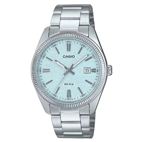 Reloj Casio MTP-1302DA-2A2VDF para hombre con esfera azul y pulsera de acero inoxidable
