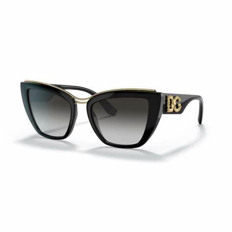 Dolce & Gabbana DG6144 501/8G Women's Sunglasses - Black Frame, Gray Gradient Lenses