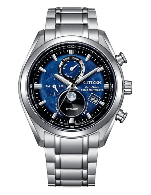 CITIZENCitizen BY1010 - 81L Super Titanium Moonphase Watch - Blue DialWATCHESEcecile