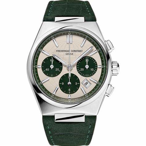 FREDERIQUE CONSTANTFrederique Constant Highlife Chronograph Automatic Limited Edition FC - 391SGR4NH6 – Opaline Dial with Green Counters, Stainless Steel BraceletWATCHESEcecile