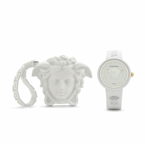Versace Medusa Pop VE6G00123 Damenuhr - Weißes Silikonarmband, 39mm