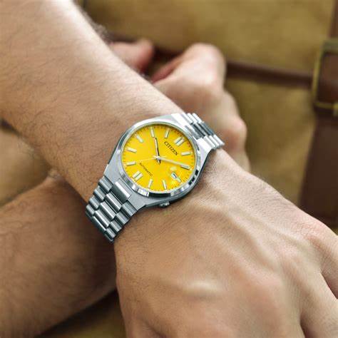CITIZENCitizen NJ0150 - 81Z Men's Automatic Watch - Yellow Dial, Stainless SteelWATCHESEcecile