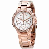Michael Kors MK6845 Montre multifonction Camille en or rose pour femme avec accents en cristal