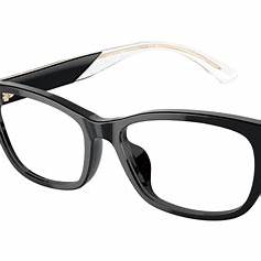 Emporio Armani EA3238U 5017 54 Women's Eyeglasses - Shiny Black Frame, Clear Lenses