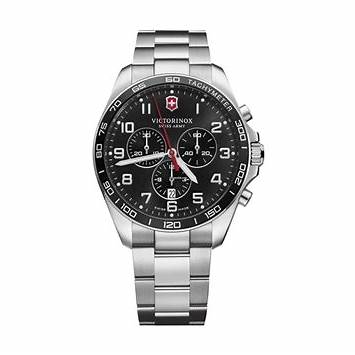 VICTORINOXVictorinox Fieldforce Classic Chrono Men's Watch V241899 – Black Dial, Stainless Steel BraceletWATCHESEcecile
