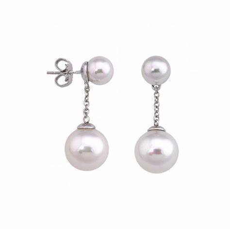 MAJORICAMajorica 15706.01.2.000.010.1 Women's Earrings – Rhodium - Plated Silver, 8/12mm White PearlsBIJOUXEcecile