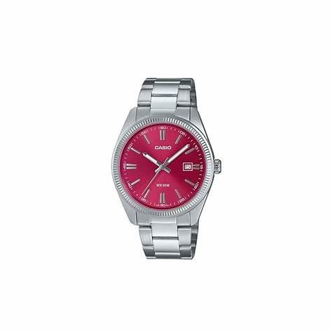 CASIO & VINTAGECasio MTP - 1302PD - 4AVEF Men's Analog Watch - Stainless Steel Band, Red DialWATCHESEcecile