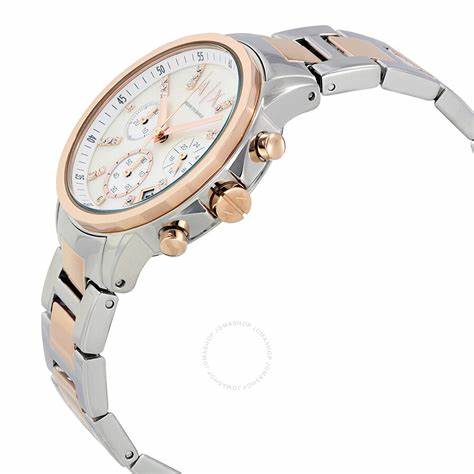Armani Exchange AX4331 Women's Lady Banks Two-Tone Chronograph Watch