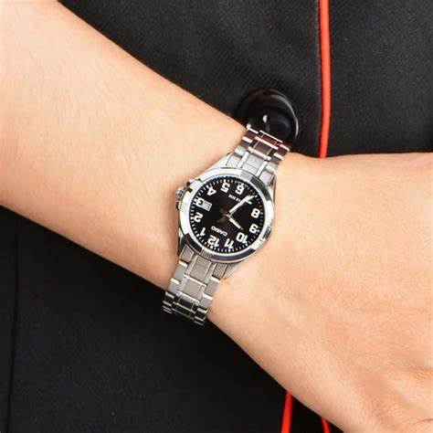 CASIO & VINTAGECasio MTP - 1308D - 1BVDF Men's Stainless Steel Watch – Black DialWATCHESEcecile