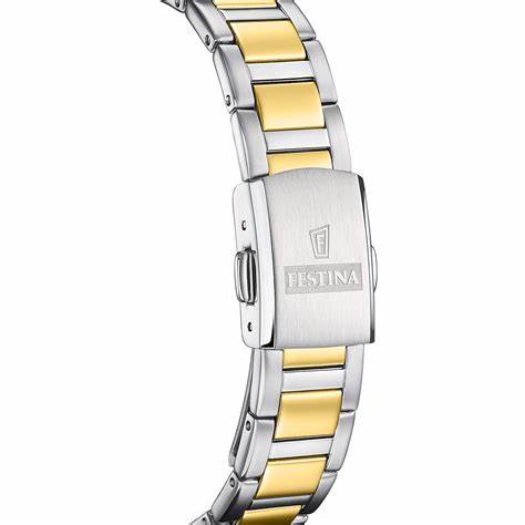 FESTINAFestina F20655/4 Women's Solar Watch – 34mm Two - Tone Steel, Blue DialWATCHESEcecile