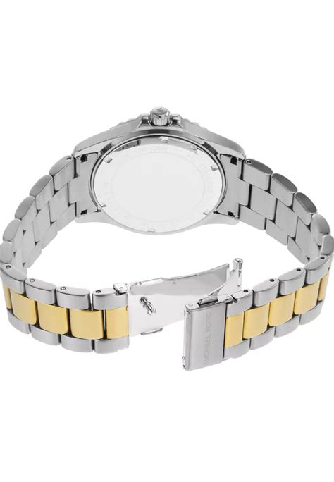 Michael Kors Blake MK9134 Herrenuhr - zweifarbiger Edelstahl, weißes Zifferblatt