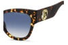 Lunettes de soleil Marc Jacobs MARC 697/S 086/08 pour femme - monture havane, verres dégradés bleu foncé