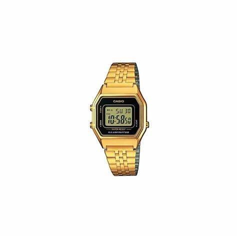 CASIO & VINTAGECasio LA - 680WEGA - 1ER Retro Digital Watch - Gold Stainless Steel BraceletWATCHESEcecile