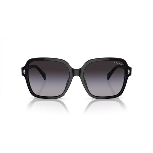 Ralph by Ralph Lauren RA5304U 5001/8G Women's Square Sunglasses – Shiny Black Frame, Grey Gradient Lenses