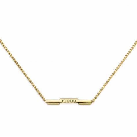 Gucci Link to Love Collier à barrette en or jaune 18ct gravé - Modèle YBB662108001