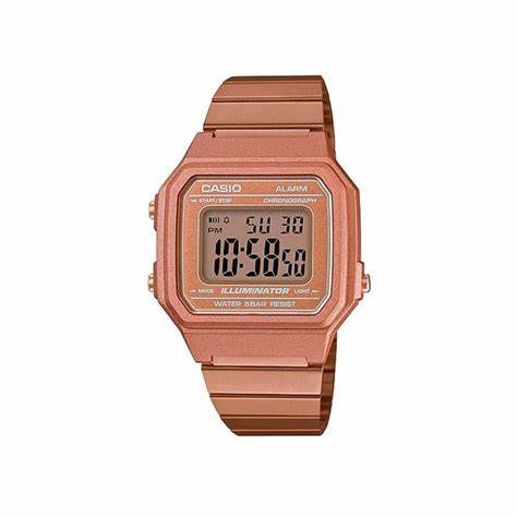 CASIO & VINTAGECasio B - 650WC - 5A Vintage Digital Watch - Rose Gold Stainless Steel BandWATCHESEcecile