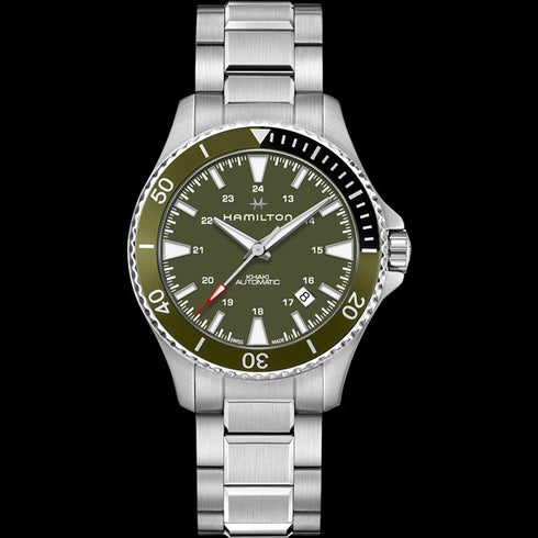 Hamilton Khaki Navy Scuba Auto 40mm Green Dial SS Watch H82375161