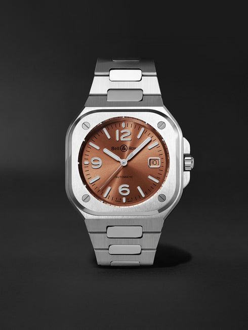 BELL & ROSSBell & Ross BR 05 Copper Brown Men's Automatic Watch BR05A - BR - ST/SST - Brown Dial, Stainless Steel BraceletWATCHESEcecile