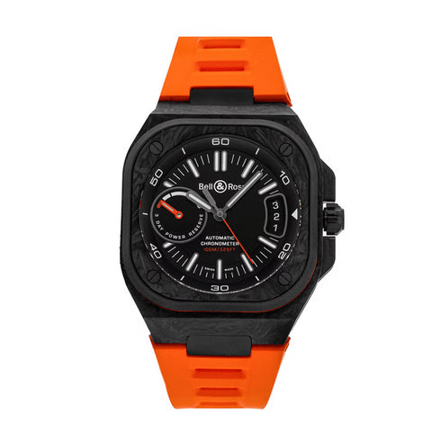 BELL & ROSSBell & Ross BR - X5 Carbon Orange Limited Edition Automatic Chronometer 41mm DLC - Coated Titanium and Rubber Watch BRX5R - BO - TC/SRBWATCHESEcecile