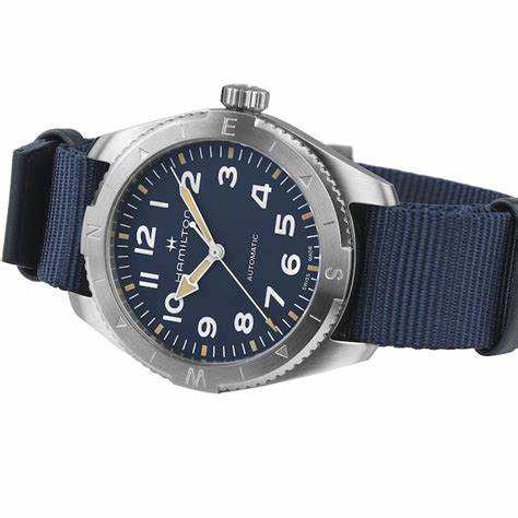 Hamilton Khaki Field Expedition Auto H70315940 - 41mm Stainless Steel, Blue Dial, Blue NATO Strap