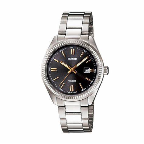 CASIO & VINTAGECasio LTP - 1302D - 1A2VDF Women's Analog Watch – Black Dial with Stainless Steel BraceletWATCHESEcecile