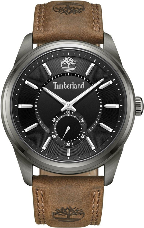 TIMBERLANDTimberland TDWGA0029703 Northbridge Men's Watch – 45mm Grey Stainless Steel Case, Brown Leather Strap, Black Dial, 5 ATM Water ResistanceWATCHESEcecile