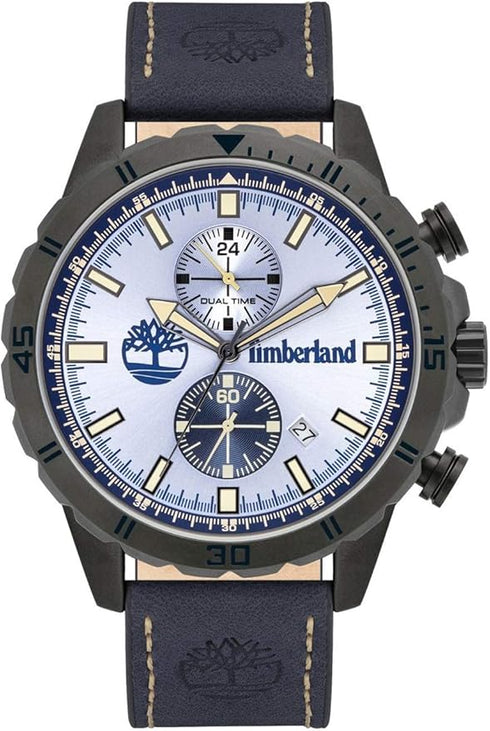 TIMBERLANDTimberland Dunford TBL16003JYU/08 Men's 46mm Blue Dial Quartz Watch, Leather StrapWATCHESEcecile