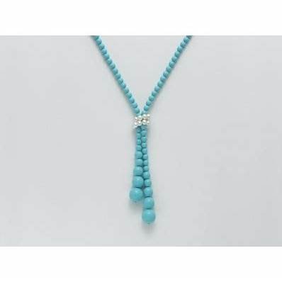 MILUNAMiluna CLD3656 Women's Necklace with Turquoise and PearlsJEWELRYEcecile