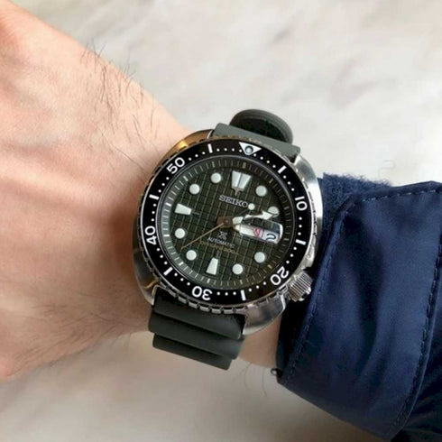 Reloj de buceo automático Seiko Prospex SRPE05K1 King Turtle esfera verde