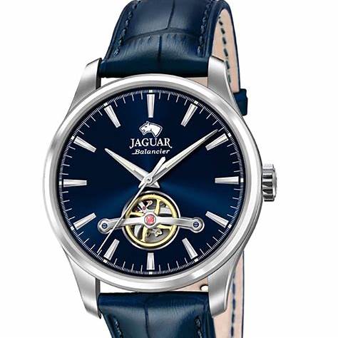 Jaguar J966/3 Reloj automático hombre - Esfera azul, correa de piel azul