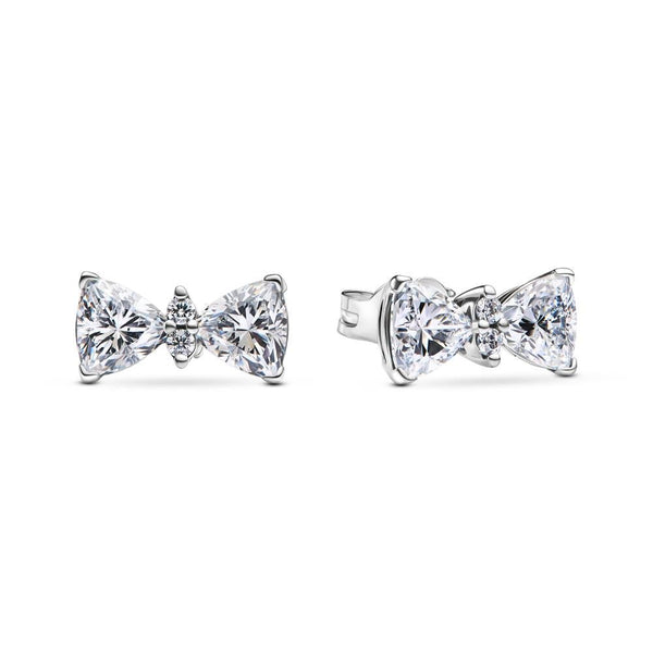 PANDORAPandora 293506C01 Sparkling Bow Stud Earrings - Sterling Silver with Clear Cubic ZirconiaBIJOUXEcecile